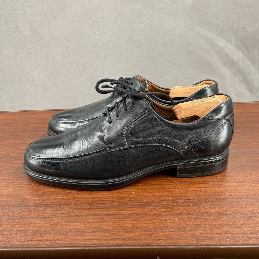 Florsheim Midtown 12136-001 Mens 9.5 D Dress Shoes Black Leather Moc Toe Oxford